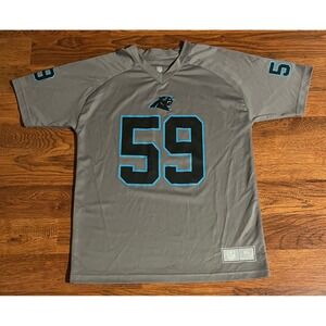 NFL Carolina Panthers Luke Kuechly 59 Youth XL Grey Football Jersey Team Apparel